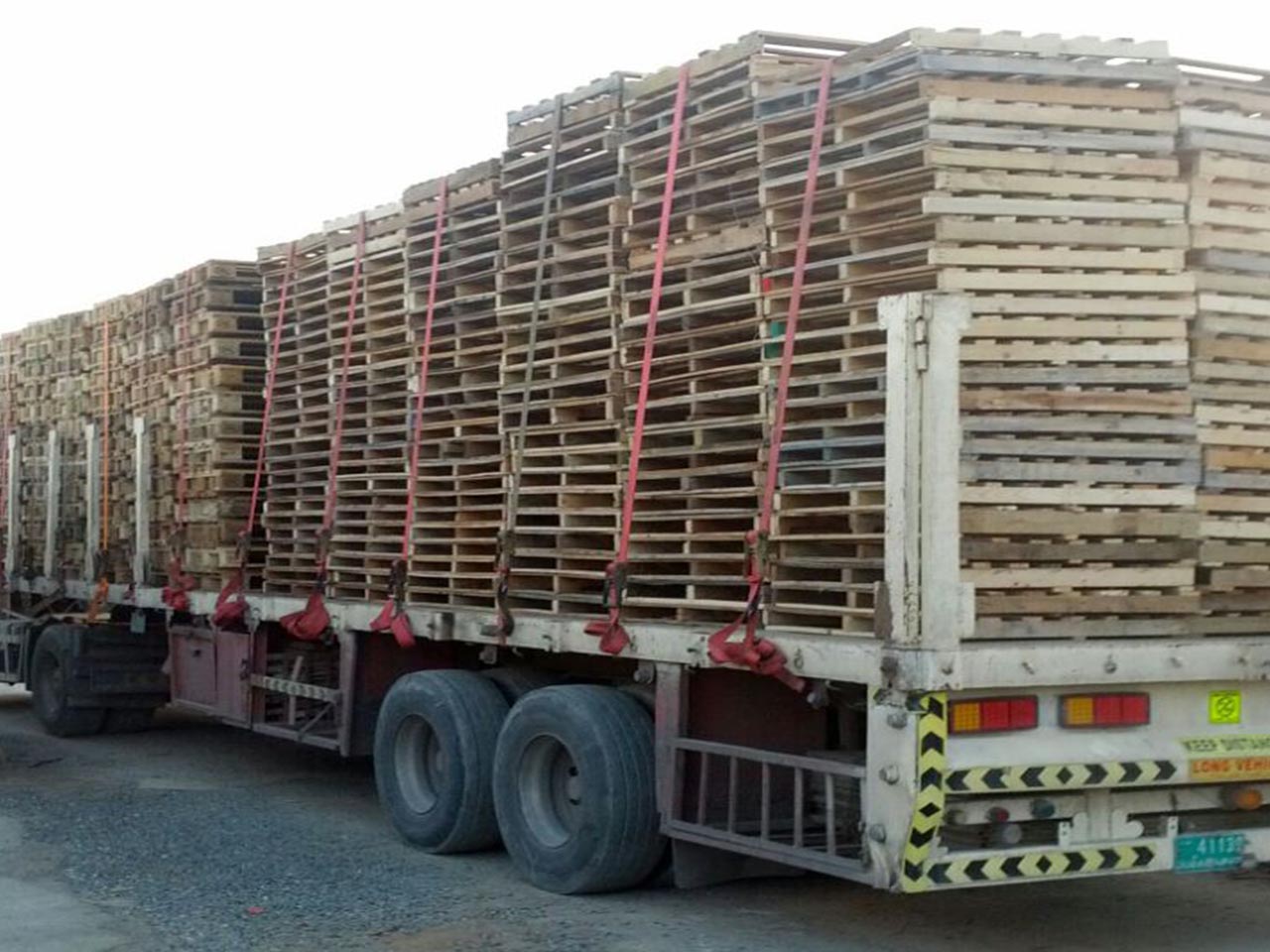 pallets on a truck